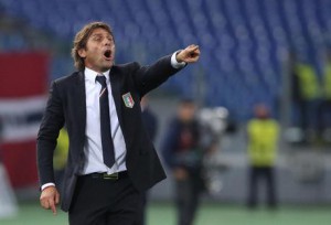 Italy's head coach Antonio Conte reacts during the UEFA EURO 2016 group H qualifying soccer match between Italy and Norway at the Olimpico stadium in Rome, Italy, 13 October 2015. ANSA/ALESSANDRO DI MEO