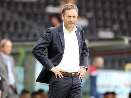 Lallenatore dell'Empoli,Marco Giampaolo, during the Italian Serie A soccer match between Udinese Calcio and Empoli FC at Friuli Stadium in Udine, 19 September 2015. ANSA/ LANCIA