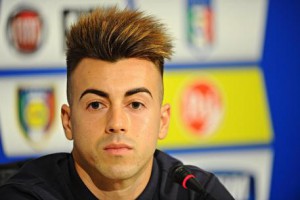 Italy soccer national team's forward Stephan El Shaarawy during the press conference at the federal training center of Coverciano (Florence), 07 October 2015. ANSA/ MAURIZIO DEGL'INNOCENTI